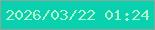 文字の大きさ：3、枠の色：8ba69d、背景の色：09d1b0、文字の色：b0f5c9 無料ブログパーツのブログ時計