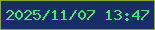 文字の大きさ：5、枠の色：8baa21、背景の色：182d66、文字の色：3bea75 無料ブログパーツのブログ時計