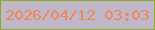 文字の大きさ：4、枠の色：8bab25、背景の色：c0b7c8、文字の色：ef8758 無料ブログパーツのブログ時計