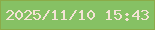 文字の大きさ：3、枠の色：8bab48、背景の色：86c164、文字の色：f4e3d5 無料ブログパーツのブログ時計