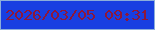 文字の大きさ：2、枠の色：8baeda、背景の色：183fe1、文字の色：8d173b 無料ブログパーツのブログ時計