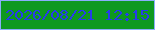文字の大きさ：4、枠の色：8baefb、背景の色：0e9920、文字の色：283bed 無料ブログパーツのブログ時計