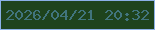 文字の大きさ：3、枠の色：8bb0e7、背景の色：1e431d、文字の色：41747d 無料ブログパーツのブログ時計