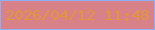 文字の大きさ：3、枠の色：8bb0f6、背景の色：d88189、文字の色：e2963b 無料ブログパーツのブログ時計