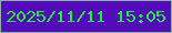 文字の大きさ：5、枠の色：8bb1a8、背景の色：540cba、文字の色：1af13b 無料ブログパーツのブログ時計