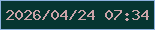 文字の大きさ：2、枠の色：8bb1de、背景の色：063631、文字の色：caa4a9 無料ブログパーツのブログ時計