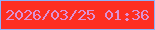 文字の大きさ：3、枠の色：8bb2f9、背景の色：fe2e21、文字の色：dc91d4 無料ブログパーツのブログ時計