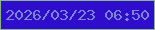 文字の大きさ：4、枠の色：8bb48b、背景の色：2e0dcd、文字の色：7e86d3 無料ブログパーツのブログ時計