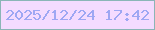文字の大きさ：1、枠の色：8bb5b7、背景の色：f4dbff、文字の色：9ea7f3 無料ブログパーツのブログ時計