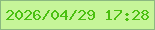 文字の大きさ：5、枠の色：8bb880、背景の色：c6f599、文字の色：4ac010 無料ブログパーツのブログ時計