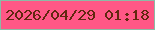 文字の大きさ：5、枠の色：8bbaa6、背景の色：ff5786、文字の色：61280f 無料ブログパーツのブログ時計