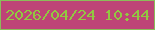 文字の大きさ：3、枠の色：8bbc5a、背景の色：be4477、文字の色：91c841 無料ブログパーツのブログ時計