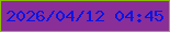 文字の大きさ：3、枠の色：8bbd06、背景の色：8a2e98、文字の色：0515e5 無料ブログパーツのブログ時計