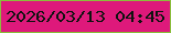 文字の大きさ：2、枠の色：8bbd3c、背景の色：de197b、文字の色：0f1310 無料ブログパーツのブログ時計