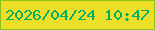 文字の大きさ：2、枠の色：8bc31a、背景の色：edde27、文字の色：01b067 無料ブログパーツのブログ時計