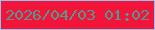 文字の大きさ：3、枠の色：8bc3f6、背景の色：f21539、文字の色：549891 無料ブログパーツのブログ時計