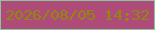 文字の大きさ：5、枠の色：8bc49d、背景の色：ae4b78、文字の色：90890e 無料ブログパーツのブログ時計