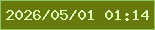 文字の大きさ：3、枠の色：8bc561、背景の色：68790b、文字の色：defcb6 無料ブログパーツのブログ時計