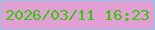 文字の大きさ：2、枠の色：8bc7e7、背景の色：e19fd4、文字の色：33cb09 無料ブログパーツのブログ時計