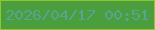 文字の大きさ：2、枠の色：8bc92c、背景の色：4c9d3e、文字の色：53a690 無料ブログパーツのブログ時計