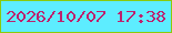 文字の大きさ：5、枠の色：8bca0d、背景の色：5dedff、文字の色：bc226f 無料ブログパーツのブログ時計