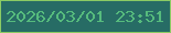 文字の大きさ：4、枠の色：8bcb64、背景の色：276c65、文字の色：56bb7d 無料ブログパーツのブログ時計