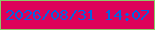 文字の大きさ：2、枠の色：8bcb68、背景の色：dd025a、文字の色：0564e2 無料ブログパーツのブログ時計