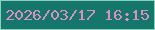 文字の大きさ：2、枠の色：8bcfbc、背景の色：15766b、文字の色：db90c5 無料ブログパーツのブログ時計