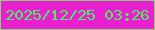 文字の大きさ：5、枠の色：8bd177、背景の色：e920cf、文字の色：48f15e 無料ブログパーツのブログ時計