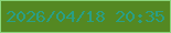 文字の大きさ：5、枠の色：8bd57c、背景の色：548822、文字の色：299f85 無料ブログパーツのブログ時計
