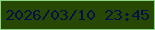 文字の大きさ：3、枠の色：8bd586、背景の色：264802、文字の色：041146 無料ブログパーツのブログ時計