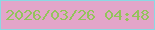 文字の大きさ：1、枠の色：8bd8e3、背景の色：e3a5c9、文字の色：94c35b 無料ブログパーツのブログ時計