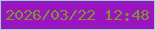 文字の大きさ：5、枠の色：8bdad9、背景の色：9a15c0、文字の色：829131 無料ブログパーツのブログ時計