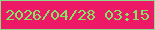 文字の大きさ：5、枠の色：8bdb88、背景の色：ed1966、文字の色：81e665 無料ブログパーツのブログ時計