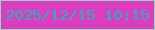 文字の大きさ：1、枠の色：8bdbbb、背景の色：dd3cc0、文字の色：1fb7b3 無料ブログパーツのブログ時計