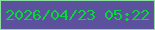 文字の大きさ：3、枠の色：8bdea0、背景の色：5b519d、文字の色：08d63b 無料ブログパーツのブログ時計