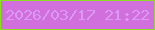 文字の大きさ：3、枠の色：8bdf23、背景の色：d16fdc、文字の色：dc99f4 無料ブログパーツのブログ時計