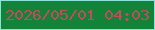 文字の大きさ：5、枠の色：8be2d6、背景の色：13833a、文字の色：bf4d5b 無料ブログパーツのブログ時計