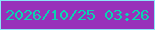 文字の大きさ：5、枠の色：8be5f8、背景の色：9831ba、文字の色：0bd4b1 無料ブログパーツのブログ時計