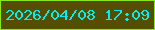文字の大きさ：1、枠の色：8be71a、背景の色：544e00、文字の色：0ee9ed 無料ブログパーツのブログ時計