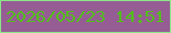 文字の大きさ：2、枠の色：8be787、背景の色：955d94、文字の色：52bf19 無料ブログパーツのブログ時計
