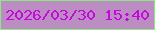 文字の大きさ：4、枠の色：8be97f、背景の色：bb8dc3、文字の色：c509dc 無料ブログパーツのブログ時計