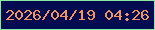 文字の大きさ：5、枠の色：8be99f、背景の色：030c50、文字の色：f59360 無料ブログパーツのブログ時計