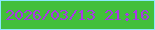 文字の大きさ：3、枠の色：8beafc、背景の色：42bf3b、文字の色：a936e7 無料ブログパーツのブログ時計