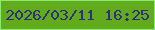 文字の大きさ：5、枠の色：8beb70、背景の色：61ab1d、文字の色：312e7d 無料ブログパーツのブログ時計