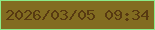 文字の大きさ：2、枠の色：8beb89、背景の色：826c21、文字の色：583a11 無料ブログパーツのブログ時計
