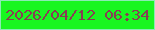文字の大きさ：4、枠の色：8bebb5、背景の色：19f621、文字の色：893e53 無料ブログパーツのブログ時計