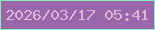 文字の大きさ：4、枠の色：8becbc、背景の色：9966a9、文字の色：d9b9d9 無料ブログパーツのブログ時計