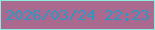 文字の大きさ：5、枠の色：8becdf、背景の色：aa698e、文字の色：2e96c3 無料ブログパーツのブログ時計