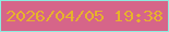 文字の大きさ：3、枠の色：8bece0、背景の色：d66589、文字の色：e7b32c 無料ブログパーツのブログ時計